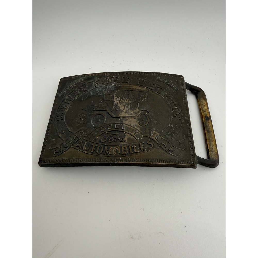 Vintage Henry Ford Detroit Model T Belt Buckle